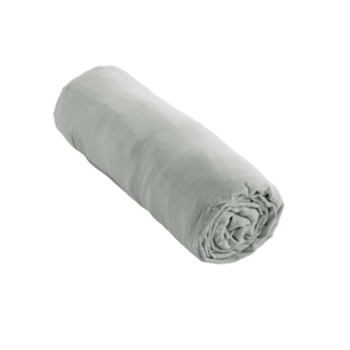 Drap Housse Double Gaze de Coton Eucalyptus – 200 x 200 cm – Bonnet 30 cm