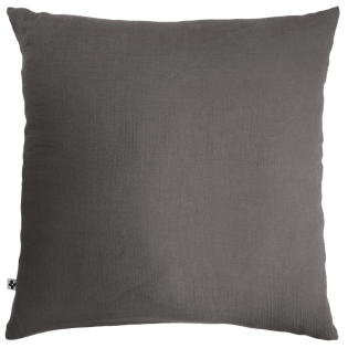 Taie d'oreiller en double gaze de coton – 60 x 60 cm – Gaïa Granit