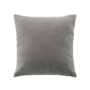 Coussin dehoussable compresse 45 x 45 cm bouclette unie wooly Gris