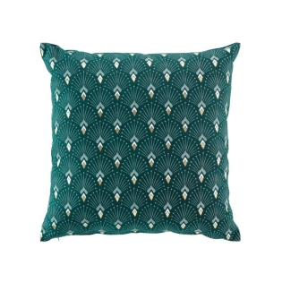 Coussin dehoussable 45 x 45 cm coton imprime or Alden
