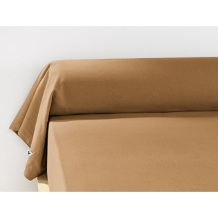 Taie de traversin flanelle 85 x 185 cm candice camel Marron