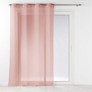 Voilage à oeillets 140 x 240 cm liseré blanc Louise Rose