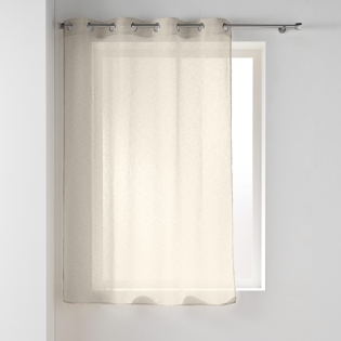 Voilage a oeillets 140 x 180 cm voile tisse carlin Beige