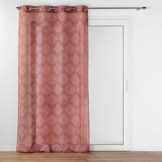 Voilage a oeillets 140 x 240 cm voile tissé appliqué Levita Marsala