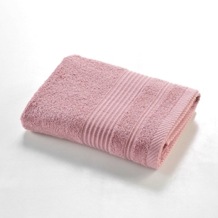 Serviette de toilette 50 x 90 cm eponge unie tendresse Bois De Rose