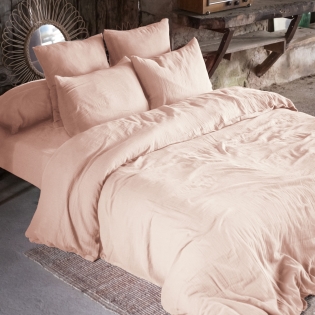 Housse de couette double gaze de coton 260 x 240 cm guimauve (pink) Rose