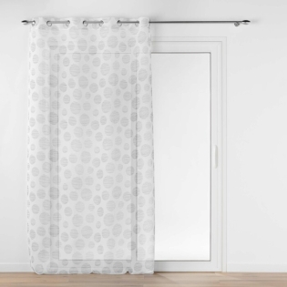 Panneau a oeillets 137 x 240 cm voile sable imprime lunile Gris