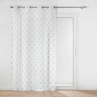 Panneau a oeillets 140 x 240 cm voile sable imprime geokid Sauge