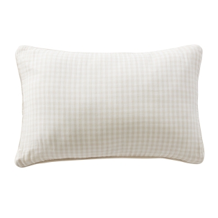 coussin déhoussable avec passepoil 40 x 60 cm gaze de coton tissée teinte vickie pampa