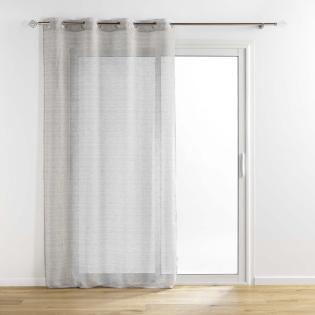 Voilage a oeillets 140 x 240 cm aspect brillant Sunline Anthracite/or
