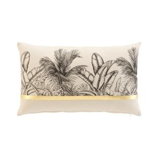 Coussin dehoussable compresse 30 x 50 cm coton/polyester imp. papaya des place Sans