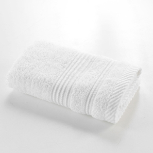 Serviette invite 30 x 50 cm eponge unie tendresse Blanc