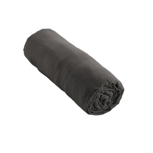 Drap Housse Double Gaze de Coton Anthracite– 200 x 200 cm – Bonnet 30 cm