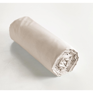 Drap housse 160 x 200 cm coton 57 fils ambre pampa Naturel