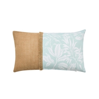 Coussin dehous. compr. franges 30x50 cm coton/polyester imp.+jute hera des place Sans