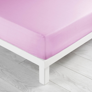 Drap housse 2 personnes 140 x 190 x 30 cm coton 57 fils Lina Rose dragée