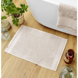 Tapis de bain 50 x 70 cm éponge unie garance pampa Naturel