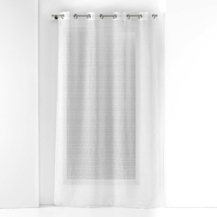 Panneau a oeillets 140 x 240 cm voile sable fils chenille opalia Sans