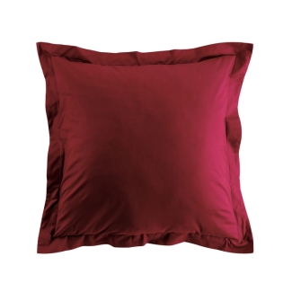 Taie d'oreiller vp 63 x 63 cm uni bio 57 fils gots biolina  +p. bourdon Bordeaux