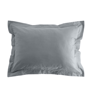 Taie d'oreiller vp 50 x 70 cm uni bio 57 fils gots biolina  +p. bourdon Gris