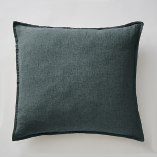 Taie d'Oreiller 60 x 60 cm - Lin Lavé Soline Ardoise (Lin français)