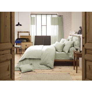 Housse de couette 200 x 200 cm en double gaze de coton – Vert d'eau
