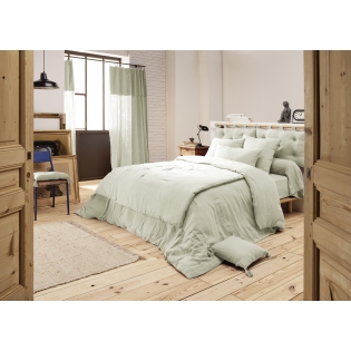 Housse de couette double gaze de coton luxe 240 x 220 cm Gaia Vert d'eau