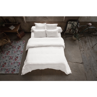 Housse de couette double gaze de coton 260 x 240 cm – Gaia Blanc