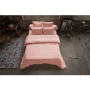 Housse de couette gaze de coton Luxe 260 x 240 cm Rose pêche
