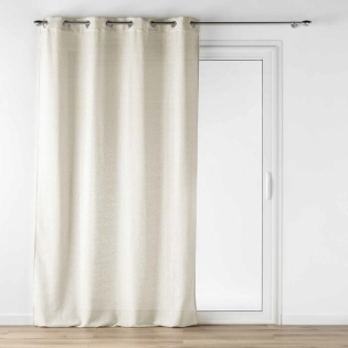 Voilage a oeillets 140 x 280 cm effet lainage Loulaine Beige