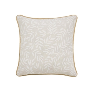 Coussin dehous compr passepoil 45 x 45 cm polycoton imprime+jute naya Naturel
