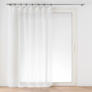 Voilage a oeillets plastique 140 x 240 cm voile tissé Davina