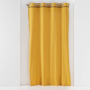 Rideau à oeillets 140 x 240 cm  Coton lavé Linette Jaune