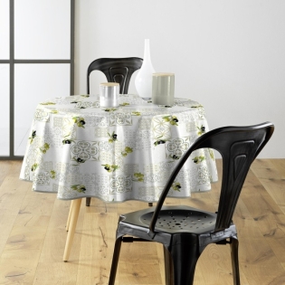 Nappe ronde (0) 160 cm pvc photoprint andalousie Sans
