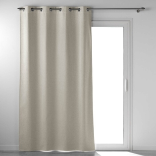 Rideau a oeillets 135 x 260 cm 100% occultant/chambray uni occultiss Lin