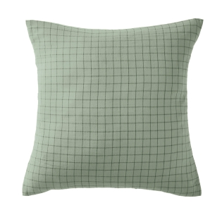 taie d'oreiller 60 x 60 cm gaze de coton gaïa mix eucalyptus