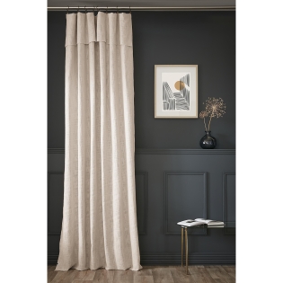 Rideau Ajustable Sixtine Pampa - 140 x 270 cm - Coton Flammé 8 Anneaux Pince