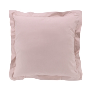 Taie d'oreiller 63 x 63 cm en percale uni 78 fils Rose