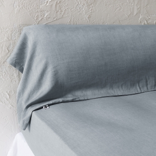 Taie de Traversin 43 x 185 cm - Lyocell Uni Lysandre Stone - 147 g/m²