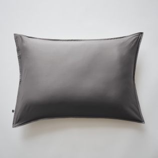 Taie d'oreiller 50 x 70 cm satin de bambou Salomé Anthracite