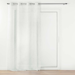 Panneau a oeillets 140 x 240 cm voile sable imprime linea Sans