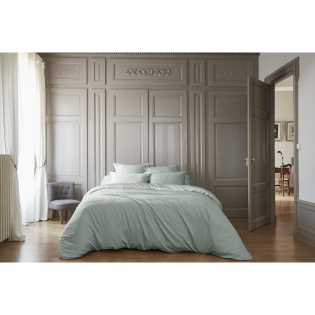 Housse de couette 240 x 220 cm satin de bambou  Salomé Eucalyptus