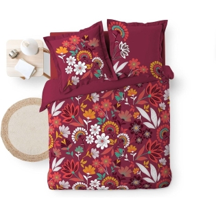 Parure de couette 240 x 220 cm percale de coton 78 fils imprimé  Arbusa