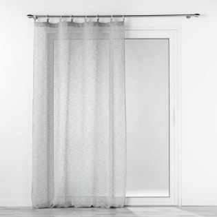 Voilage a oeillets bois 140 x 240 cm voile tissé Minalisa Gris