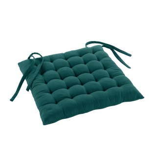Assise matelassee 38 x 38 cm coton/polyester recycle grs twily Emeraude