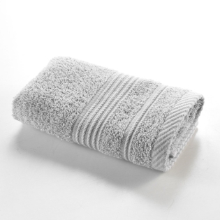 Serviette invite 30 x 50 cm eponge unie tendresse Gris Perle