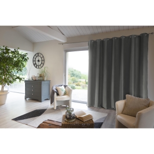 Rideau luxe baie vitrée occultant + isolant polaire L280 x H260 cm Inuit Anthracite