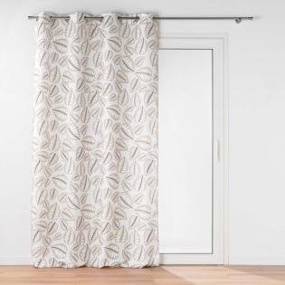 Rideau a oeillets 140 x 260 cm polyester imprimé Alma Naturel