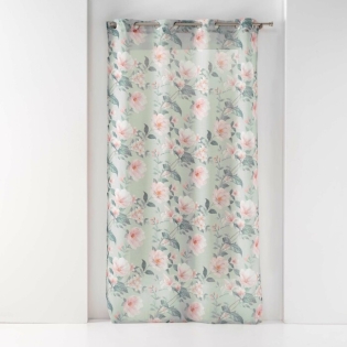 Panneau a oeillets 140 x 240 cm voile sable imprime alissia Menthe