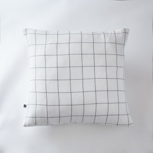 Taie d'oreiller gaze de coton tissée  60 x 60 cm Gaia Match Blanc